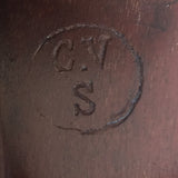 19th Century Mahogany Elbow Chair - Detail View of Makers Stamp- 8