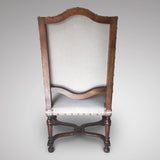 19th Century High Back Open Armchair - Back view