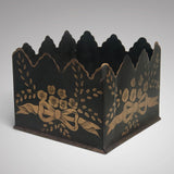 Painted Toleware Planter with Castellated Top - Main View - 2