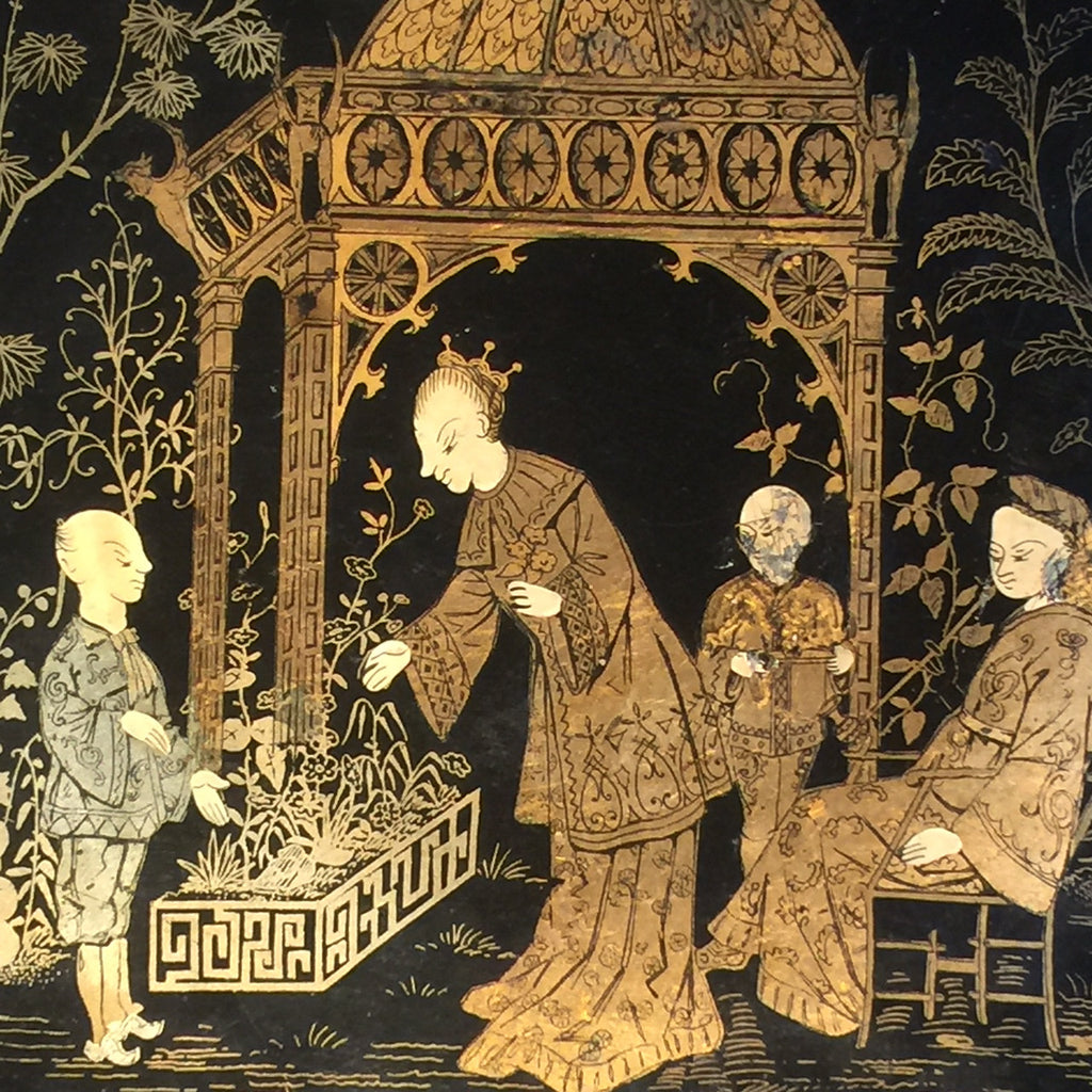 Victorian Chinoiserie Papier Mache Charger - Hobson May Collection - 3