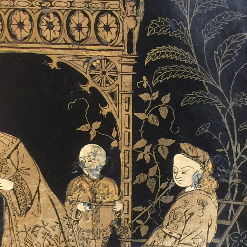 Victorian Chinoiserie Papier Mache Charger - Hobson May Collection - 5