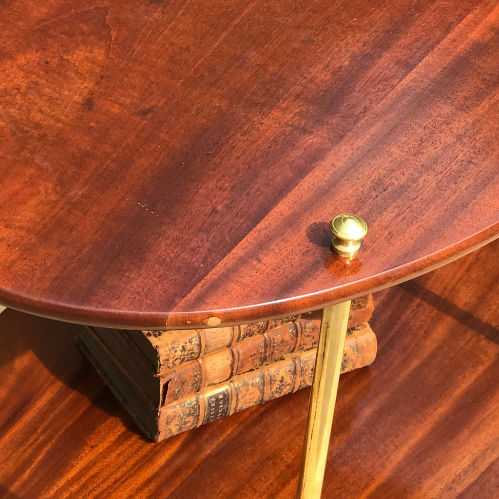 Early 20th Century Mahogany & Brass Oval Etagere - Detail View - 3