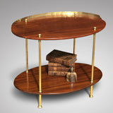 Early 20th Century Mahogany & Brass Oval Etagere - Front View - 1