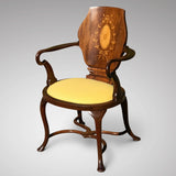 Edwardian Mahogany Open Armchair in the Manner of Cornelius Smith - Main View - 1