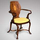 Edwardian Mahogany Open Armchair in the Manner of Cornelius Smith - Main View - 2