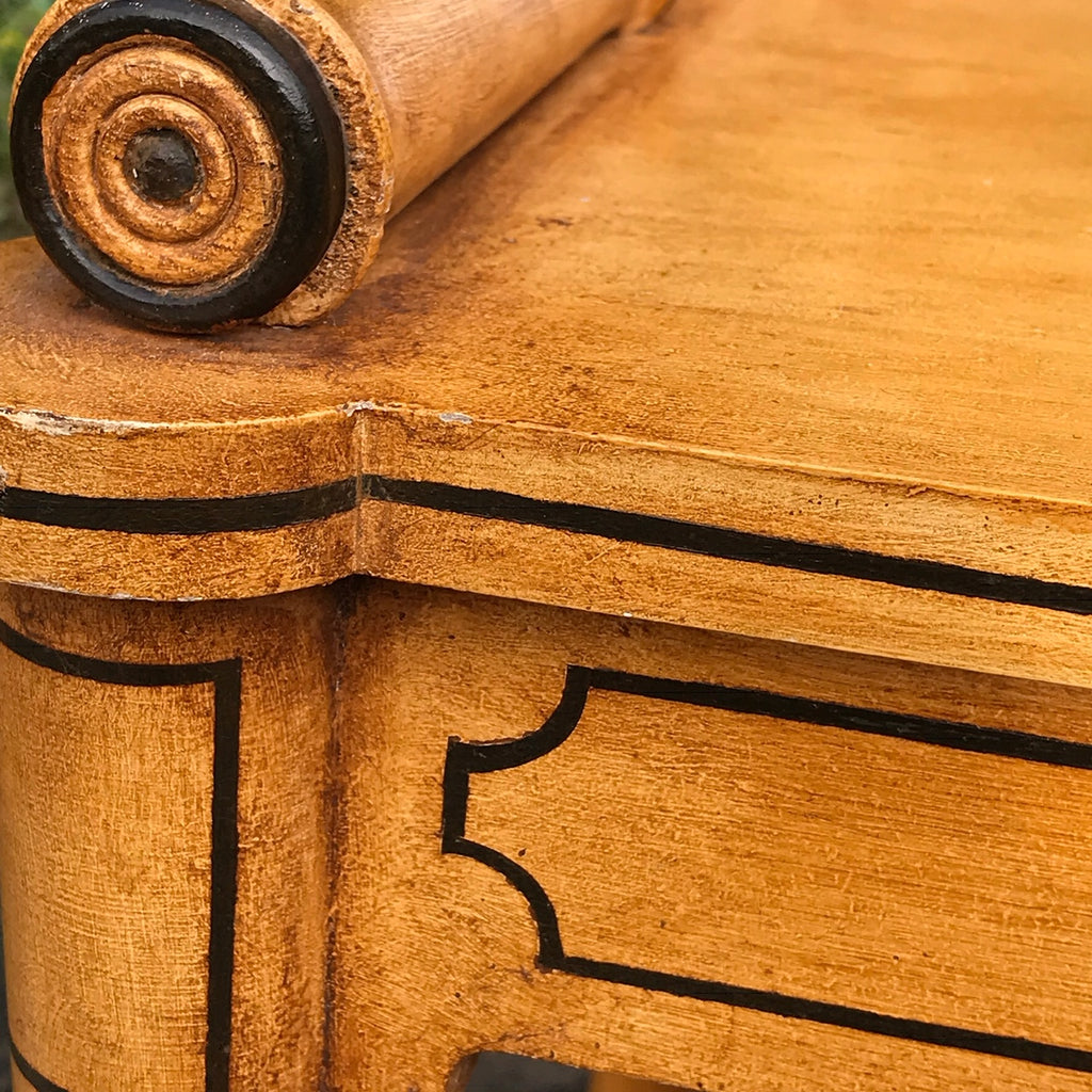 Regency Style Faux Bamboo Hall Bench - Detail View - 6
