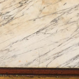 French Empire Mahogany Console/Hall Table - Close up view of marble- 8