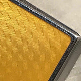 Silver Jewel Box with Yellow Guilloche Enamel Top - Detail View - 4