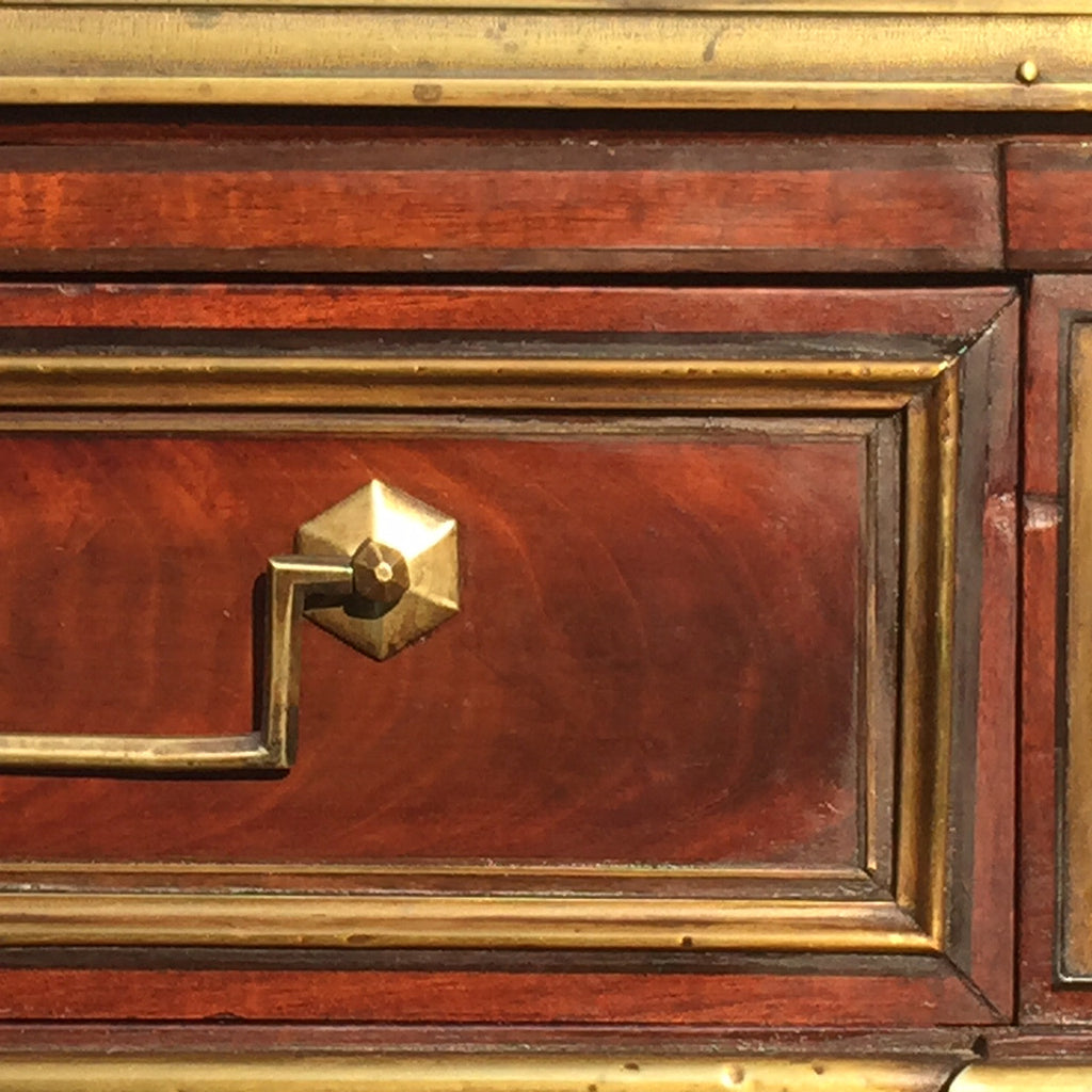 French Empire Mahogany Console/Hall Table - Drawer detail view- 6