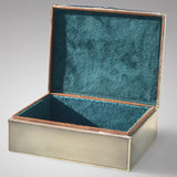 Silver Jewel Box with Yellow Guilloche Enamel Top - Inside View - 3