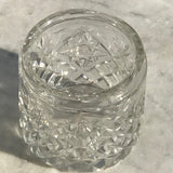 Art Deco Cut Glas Jar with Silver & Enamel Top - Detail View - 6