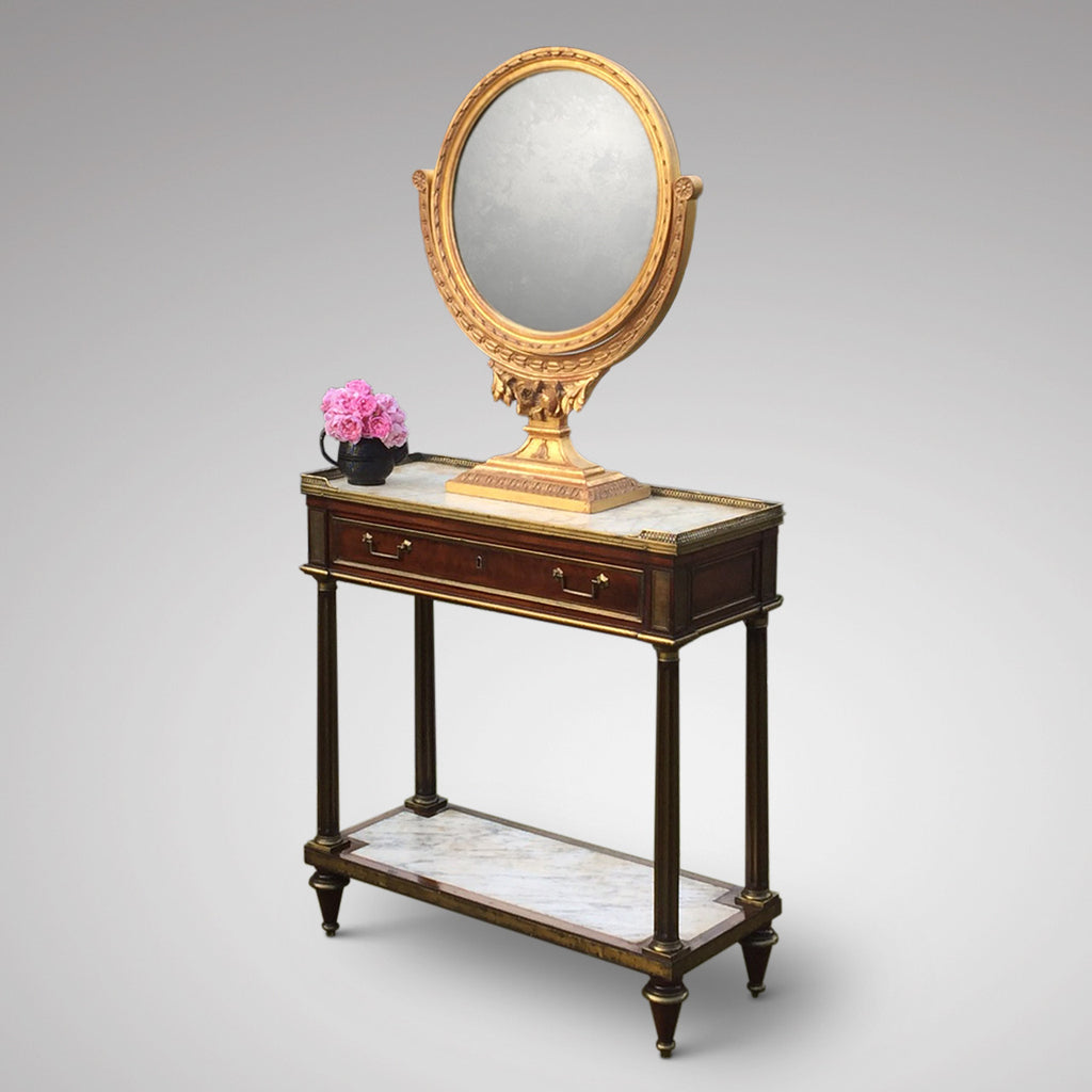19th Century French Gilt Dressing Mirror - View of mirror on a table