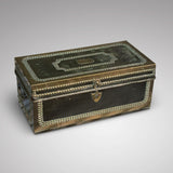 Regency Leather Covered Camphor Campaign Chest-Front view 3