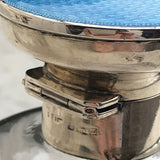 Pair of Silver & Blue Enamel Scent Bottles - Detail View - 5