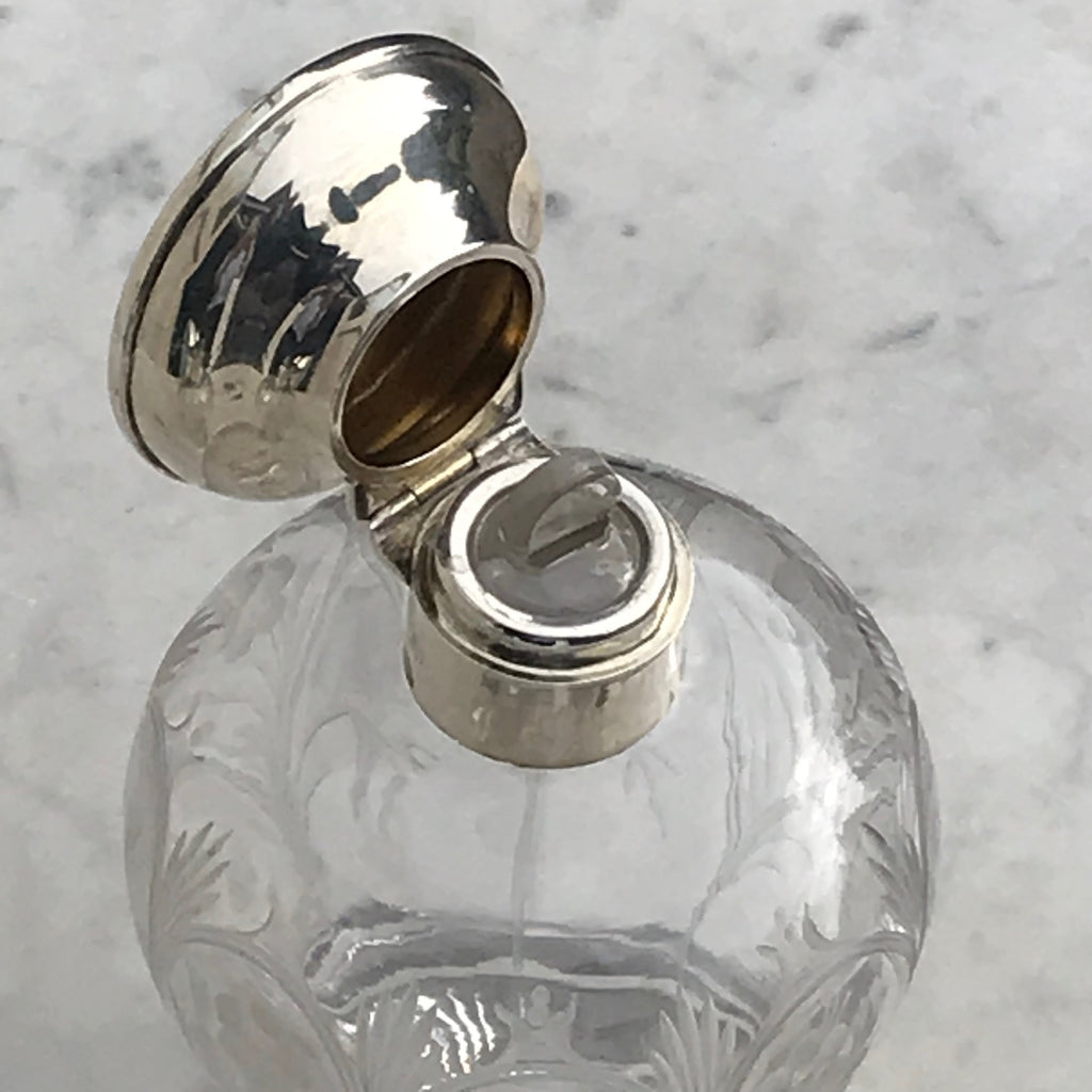 Pair of Silver & Blue Enamel Scent Bottles - Detail View - 6