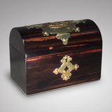 19th Coromandel wood Domed Top Tea Caddy - Front View - 4