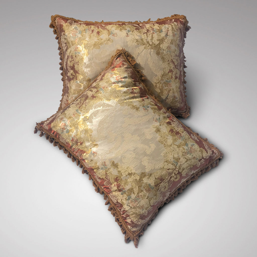 Pair of Large Silk Mulberry Cushions - Main View - 1