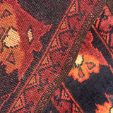 Superb Afghan Wool Runner - Detail View - 4