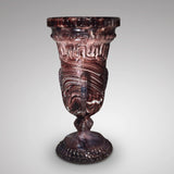 19th Century Malachite Marbled Glass Vase - Front View - 2