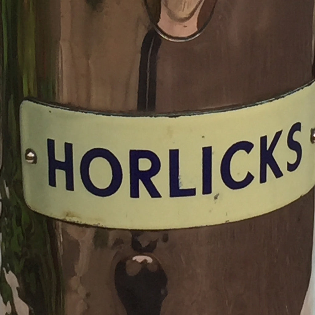 A Rare Copper Horlicks Advertising Jug - Detail of Enamel Plaque - 4