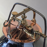 Pair of Polished Steel, Copper & Brass Milk Buckets - View of Lid - 3