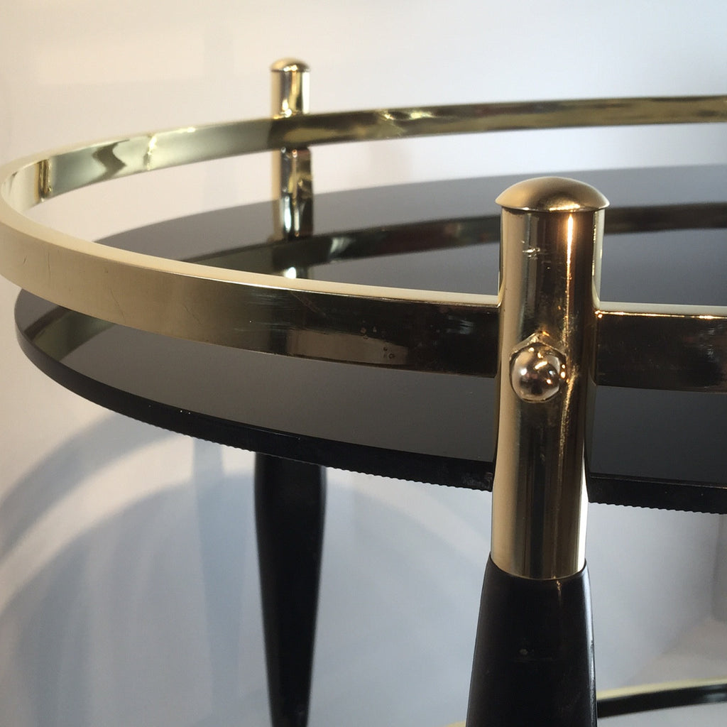 Art Deco Brass Drinks Trolley/Bar Cart -Detail View - 5