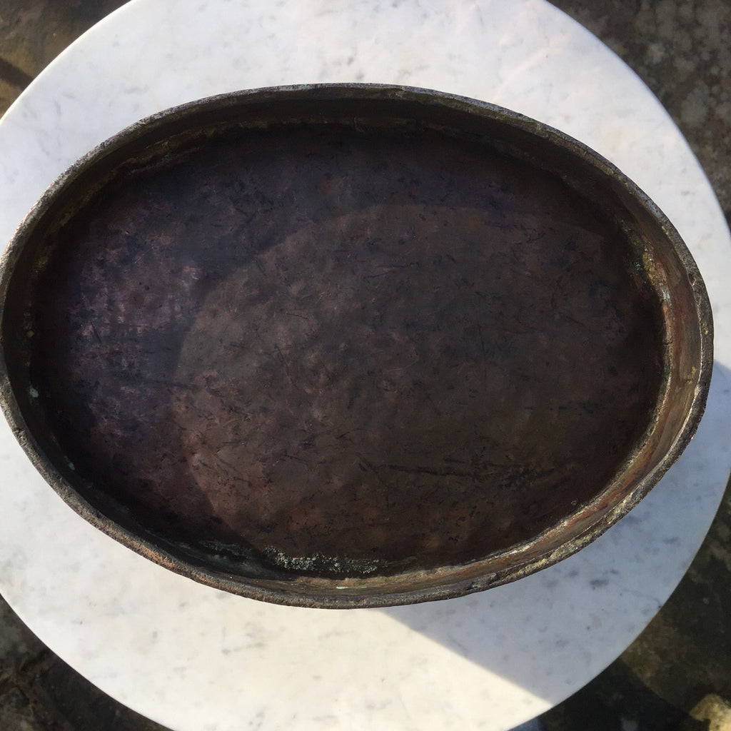 Georgian Oval Copper Peat Bucket - Underside View - 5