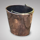 Georgian Oval Copper Peat Bucket - Front and Side View  - 1