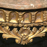 19th Century Gilded Console Table with Pink Marble Top - Detail View - 5