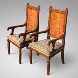 Pair of Oak Arts & Crafts Armchairs - Side view - 2
