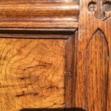 Pair of Oak Arts & Crafts Armchairs - Detail view of back - 5