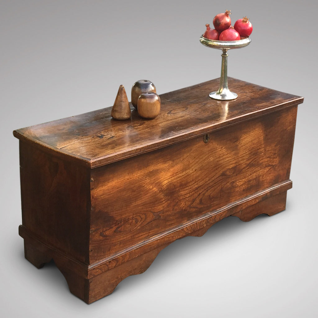 19th Century Elm Coffer - Side & Front View - 2
