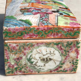 19th Century Chinese Famille Rose Pen Box & Cover - Side View - 4