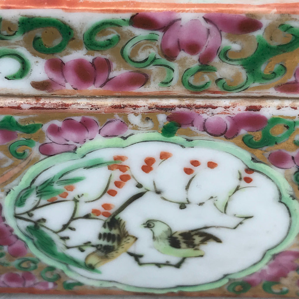 19th Century Chinese Famille Rose Pen Box & Cover -  Detail View - 6