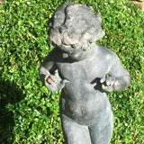 Antique Lead Garden Statue of a Nymph - Detail View of Figure - 5