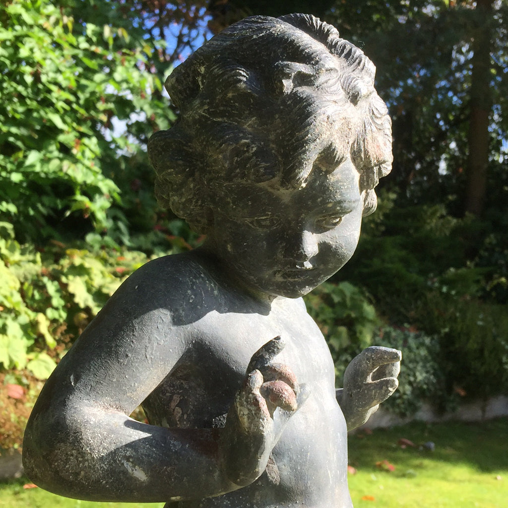Antique Lead Garden Statue of a Nymph - Detail View of Figure- 6