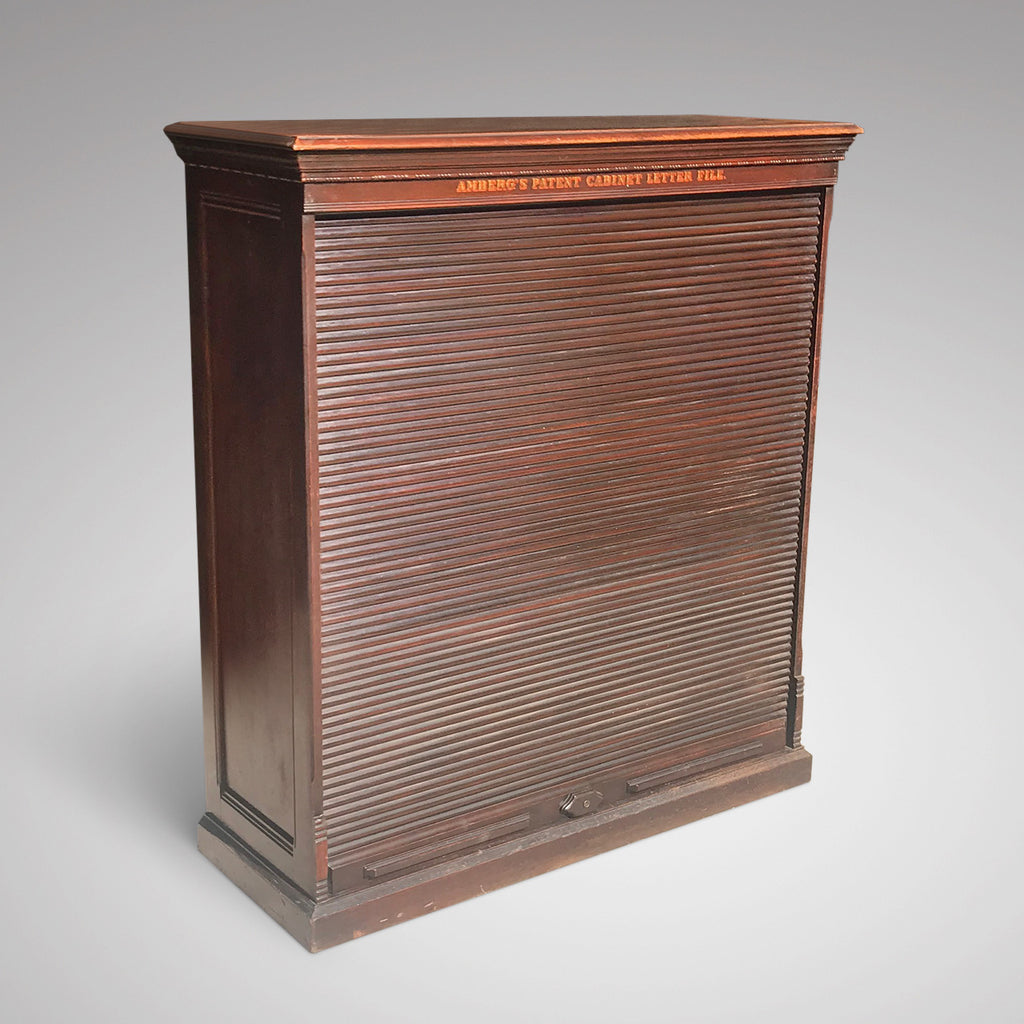 19th  Century Amberg Mahogany Filing Cabinet - Main View - 2