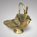 19th Century Brass Coal Scuttle - Side View - 2