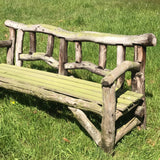 Mid Century Rustic Garden Bench - Main View - 2