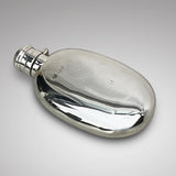 Antique Silver Oval Hip Flask - Main View - 1