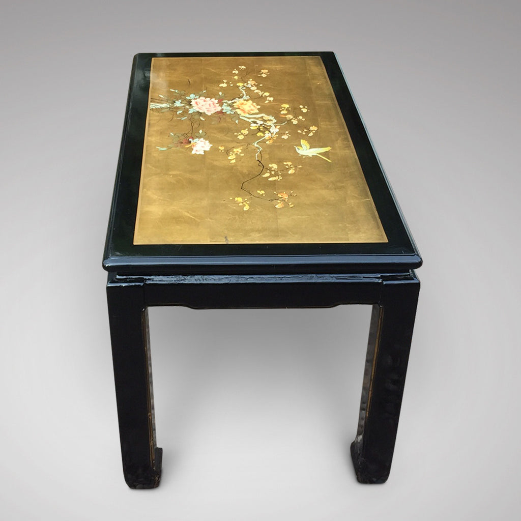 Oriental Lacquered Coffee Table - View end on- 3