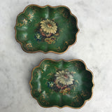 Pair of Victorian Green Papier Mache Dishes - Main View - 2