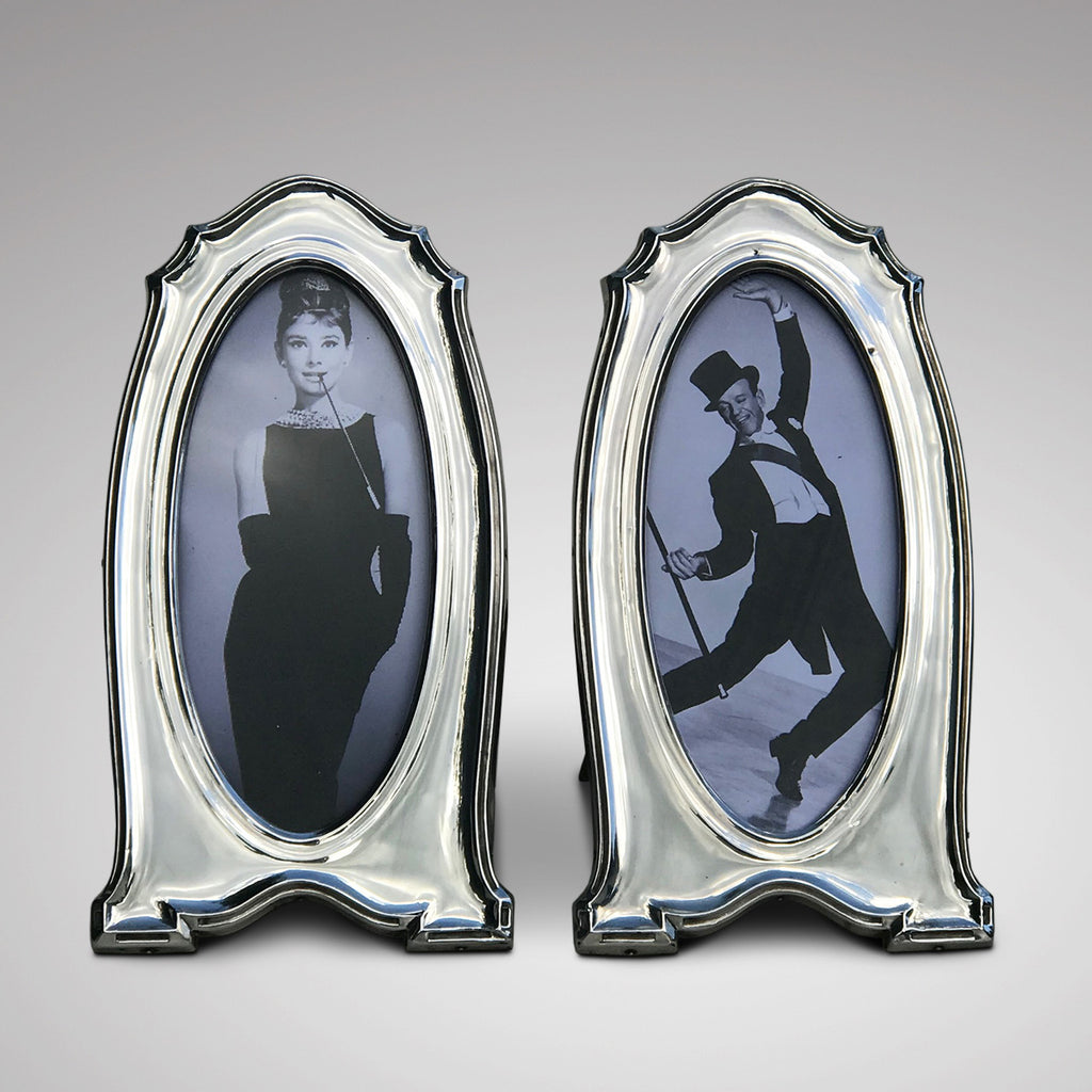 A Pair of Art Nouveau Silver Photograph Frames - Front  View - 2