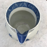 Large 19th Century Pearlware Blue & White Jug - Spout & Rim View- 4