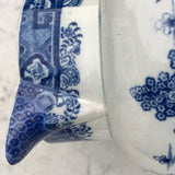 Large 19th Century Pearlware Blue & White Jug - Spout Detail View - 5