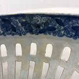 Georgian Blue & White Chestnut Basket- Side Detail -7