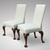 Pair of George II Style Side Chairs -Front & Side View-1