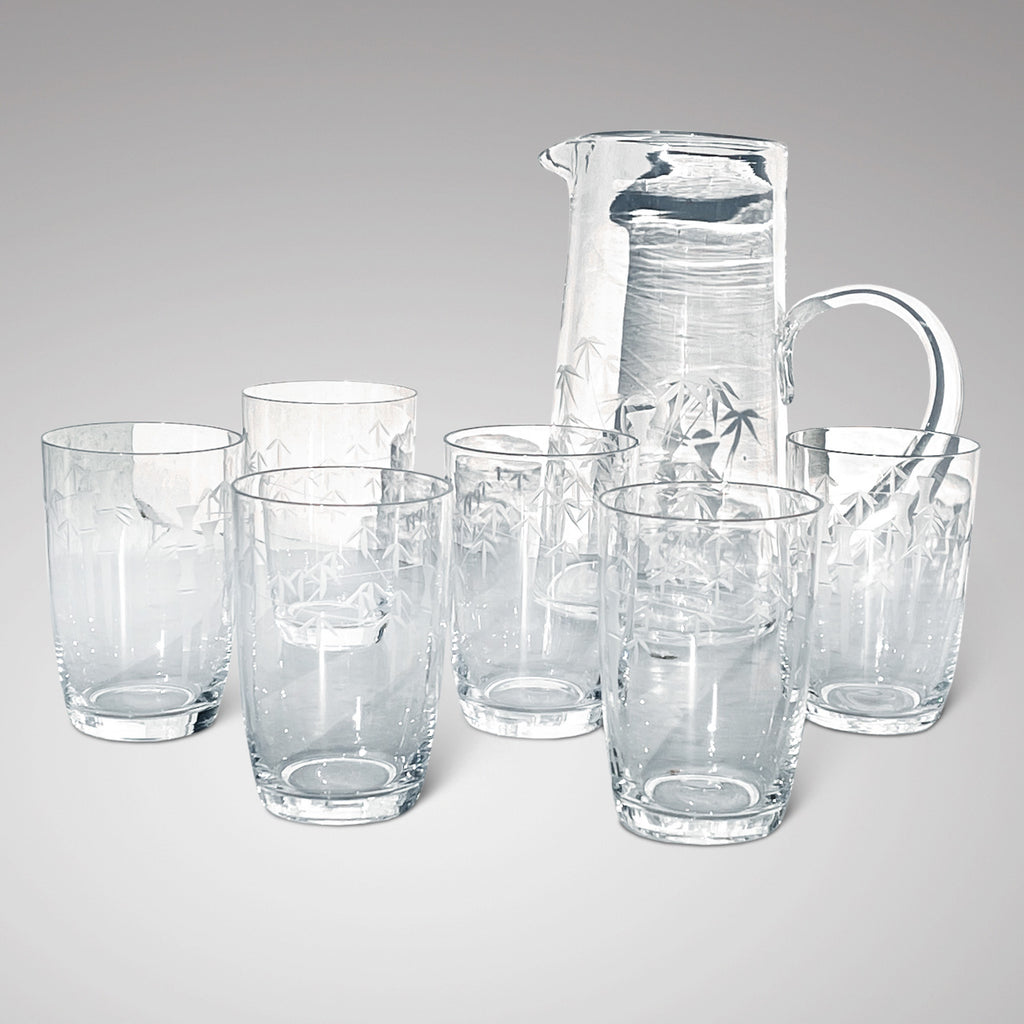 Art Deco Set of 6 Drinks Glasses & Jug - Main View - 2
