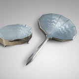 Art Deco Silver & Guilloche Enamel Jewellery Box & Mirror - Main View - 1