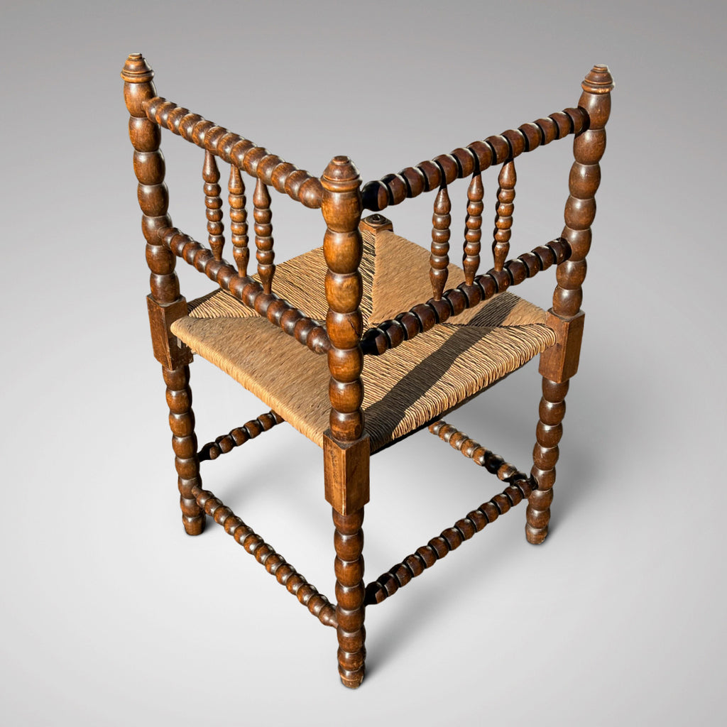 19th Century Bobbin Turned Corner Chair - Back View - 2